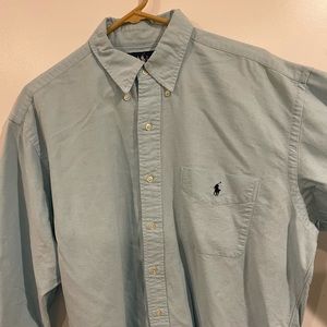 Polo button down dress shirt baby blue
